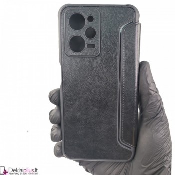 Razor odinis atverčiamas dėklas - juodas (Xiaomi Redmi Note 12 Pro Plus)